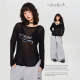 CBXLAB hip-hop ຍີ່ຫໍ້ trendy reversible cloud-like silky lazy ແຂນຍາວອອກເລັກນ້ອຍຮ້ອນສາວ sexy blouse