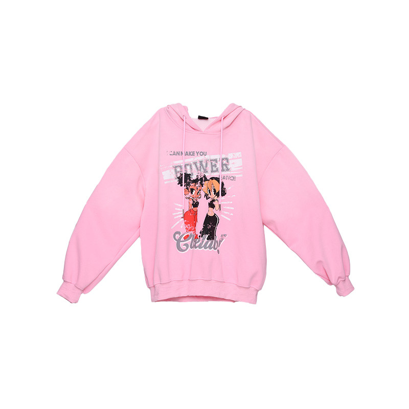 CBXLAB街舞潮牌童趣可爱嘻哈宽松T恤做旧爵士辣妹显瘦连帽上衣潮,淘宝优惠券,粉丝福利购,淘宝优惠卷