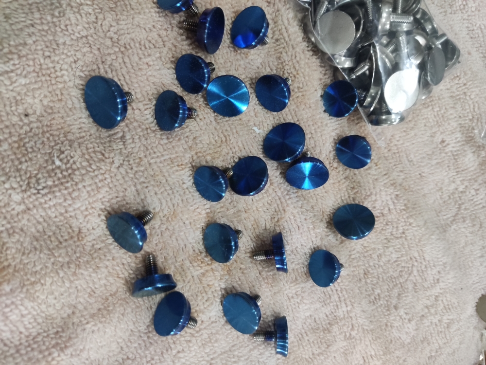 钛合金弹弓撑头 烤蓝惊虎锁凤弓冷弯不锈钢弹弓专用扁皮撑头掌头 - 图1