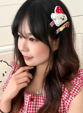草莓小狗甜美百搭发饰套装