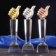 Crystal trophy creative thumb creative laser engraving company annual celebration awards school student awards
