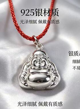 银佛吊坠项链女款纯银佛像挂件毛衣链送女友礼物1克左右贵在工艺