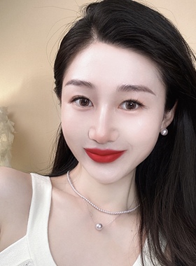 3-5mm紫色星空baby珠珍珠项链潮