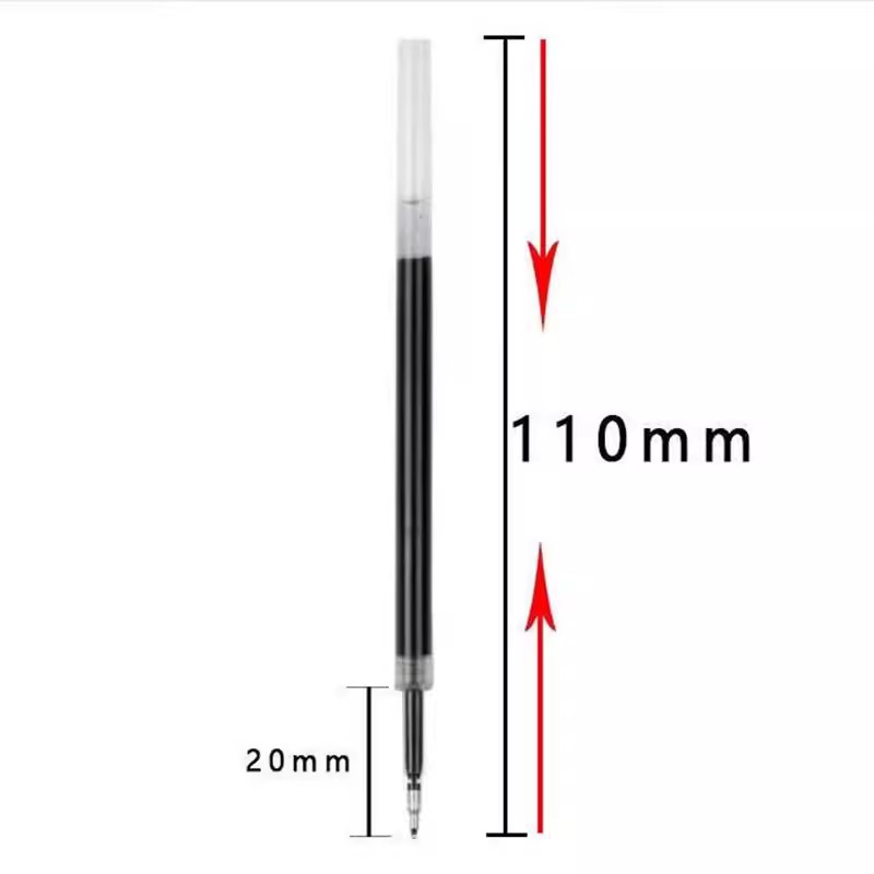 得力按动笔芯st头速干顺滑好写ins高颜值中性笔黑替芯学生刷题0.5-图2
