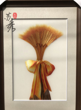 手工4丝线餐厅饭厅苏绣刺绣精品