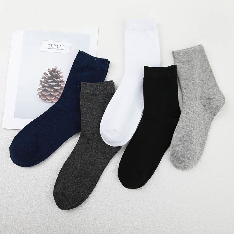 男中筒纯棉春秋纯色防臭商务袜子 蝶希漫短袜/打底袜/丝袜/美腿袜