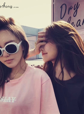 周扬青网红同款墨镜象牙白简洁轻