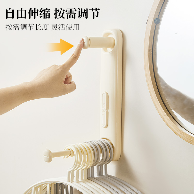 吸盘衣架收纳架神器免打孔阳台家用挂衣服架壁挂晾衣杆整理置物架