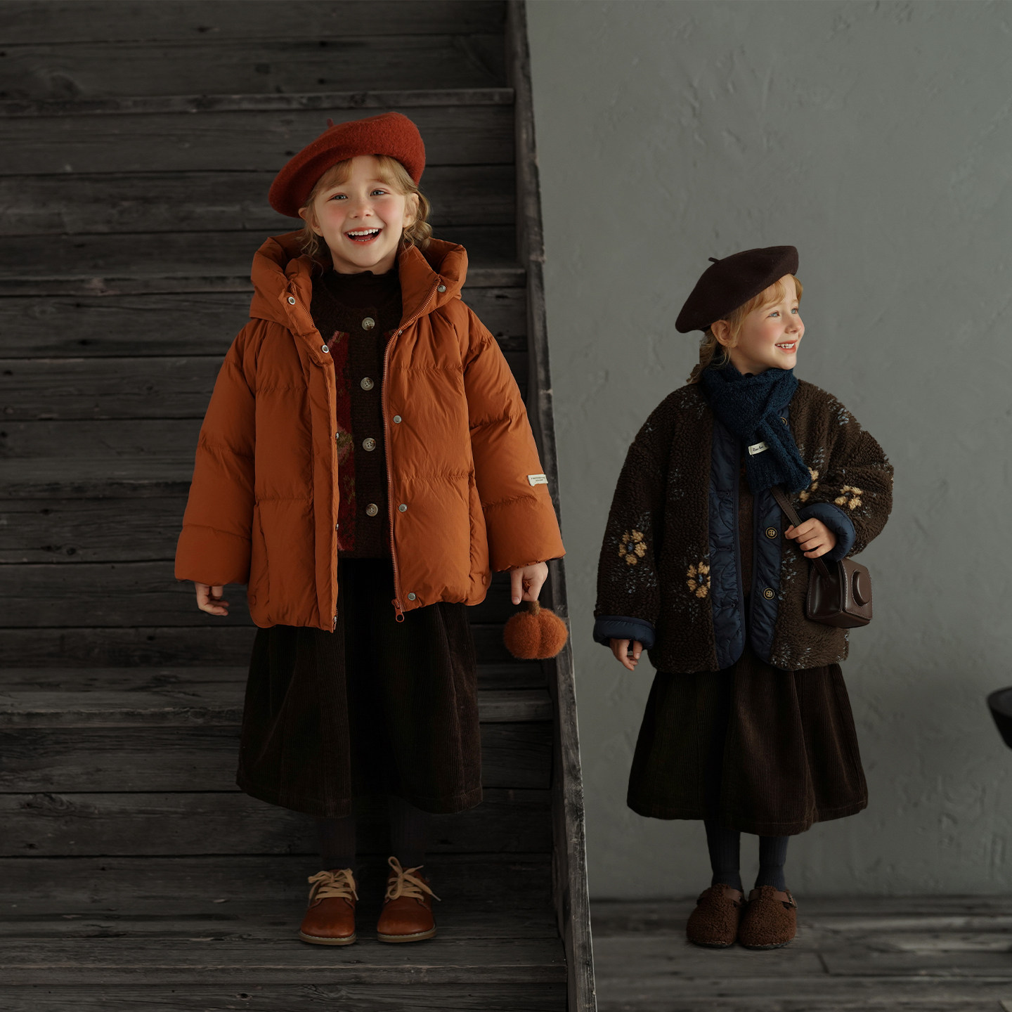 砚台家童装女童冬季裙子新款灯芯绒短裙儿童洋气加绒加厚半身裙A,淘宝优惠券,粉丝福利购,淘宝优惠卷