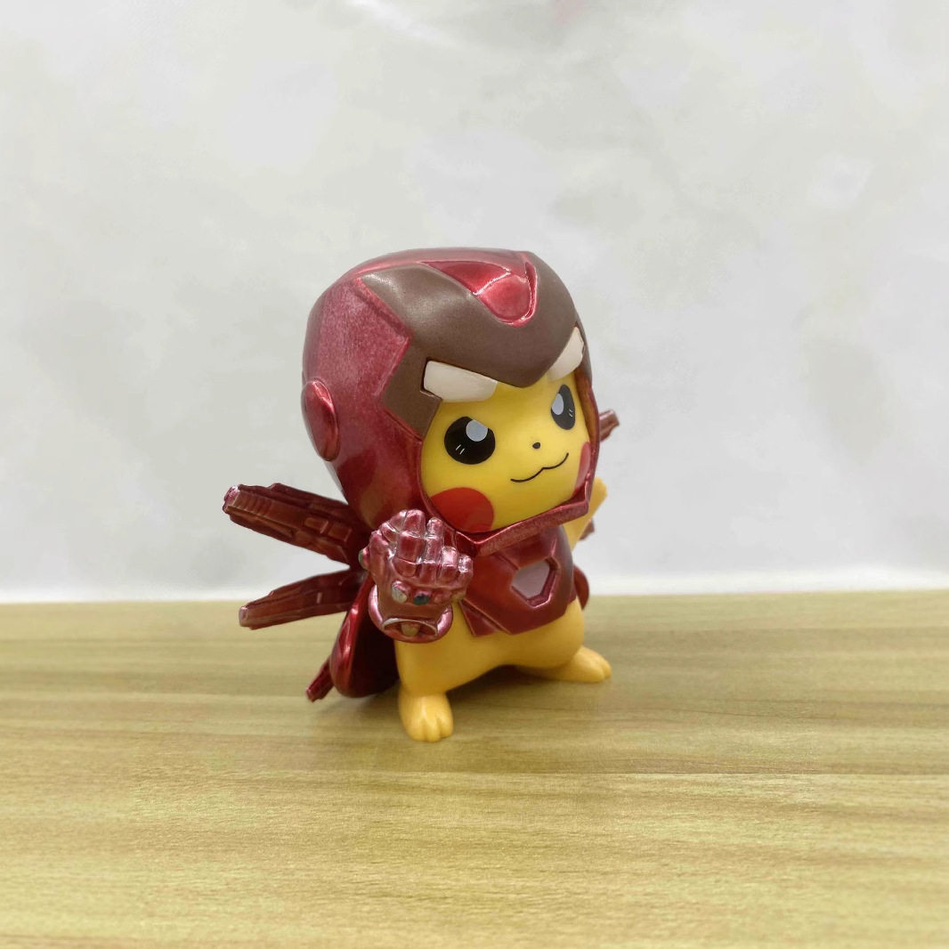 cos复仇者联盟漫威 神奇数码宝贝 小钢铁皮卡丘 模型车载摆件,淘宝优惠券,粉丝福利购,淘宝优惠卷