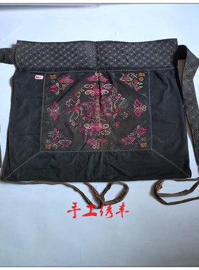少数民族纯手工绣品 民族风收藏品 手工老绣绣片背带B696