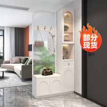 Cream Wind in the family Home Cupboard Shoes Cabinet Integrated Living Room Partition Cabinet Home Doorway With Screen Sofa Decoration Cabinet