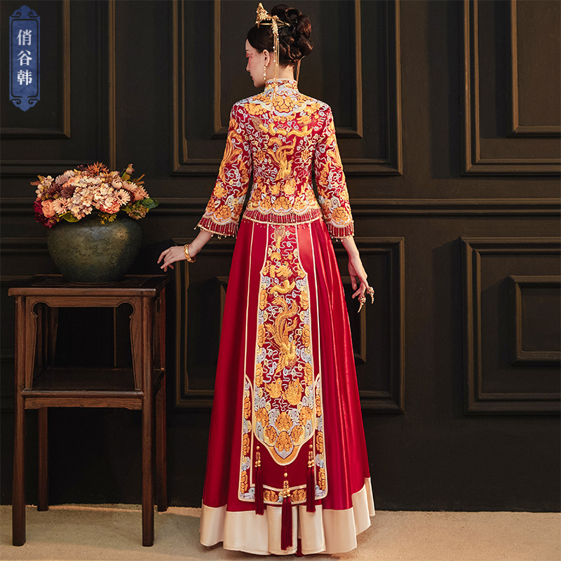 秀禾服2020新款秋季龙凤褂中式婚纱 俏谷韩旗袍