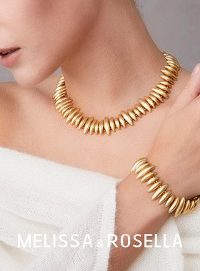 铜镀18K金女复古夸张项链