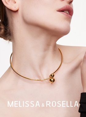 铜镀18K金女简约冷淡风项圈