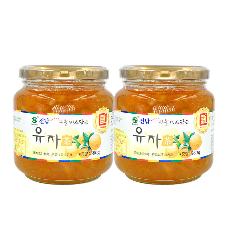 【全南旗舰店】韩国进口全南580g果酱 quannan食品蜂蜜果味茶