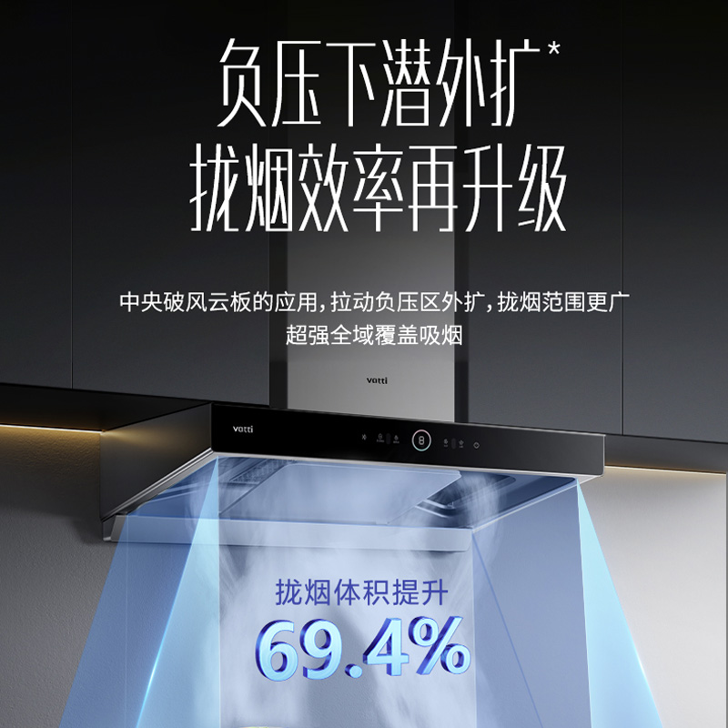 华帝油烟机家用三腔S11吸油烟机抽油烟机抽烟机厨房电器变频顶吸