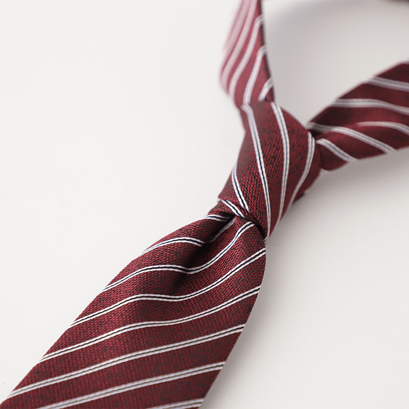 韩系暗红色条纹领带休闲百搭手打款,淘宝优惠券,粉丝福利购,淘宝优惠卷