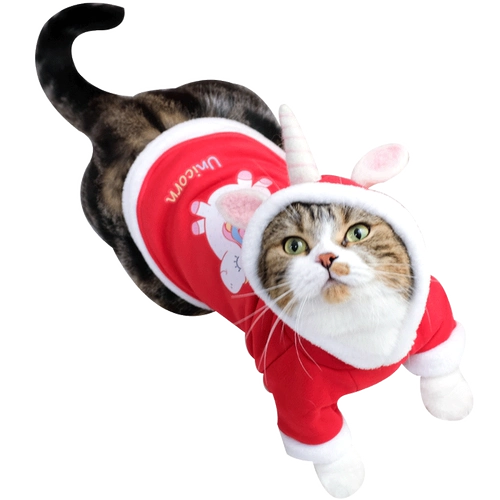 Симпатичная одежда для кошек Осеннее платье смешное осень и зимняя коротка голубая кошка, собака собака, домашнее молоко кот анти -хар