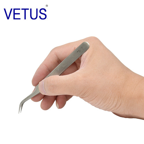 VETUS 不锈钢高精密镊子TS-15（116mm）防磁防酸碱镊子 钟表维修 - 图1