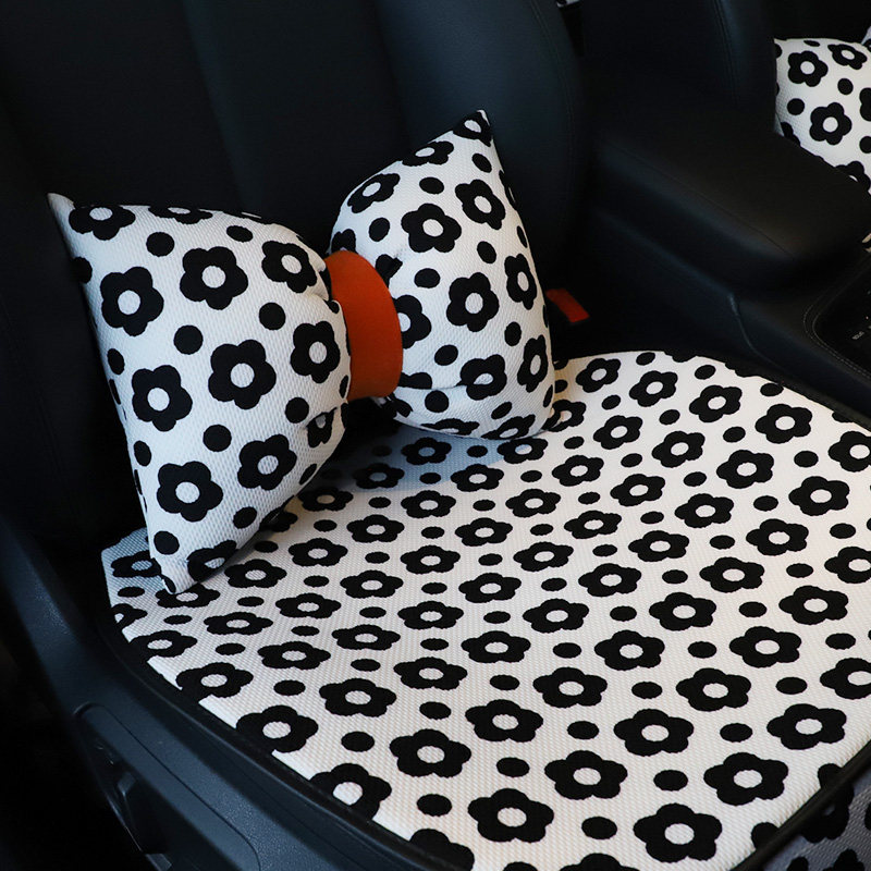 汽车头枕护颈枕女士创意可爱蝴蝶结个性小花车载座椅枕头腰靠套装,淘宝优惠券,粉丝福利购,淘宝优惠卷