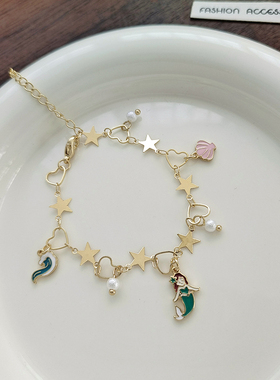 甜美风童话故事爱心星星手链