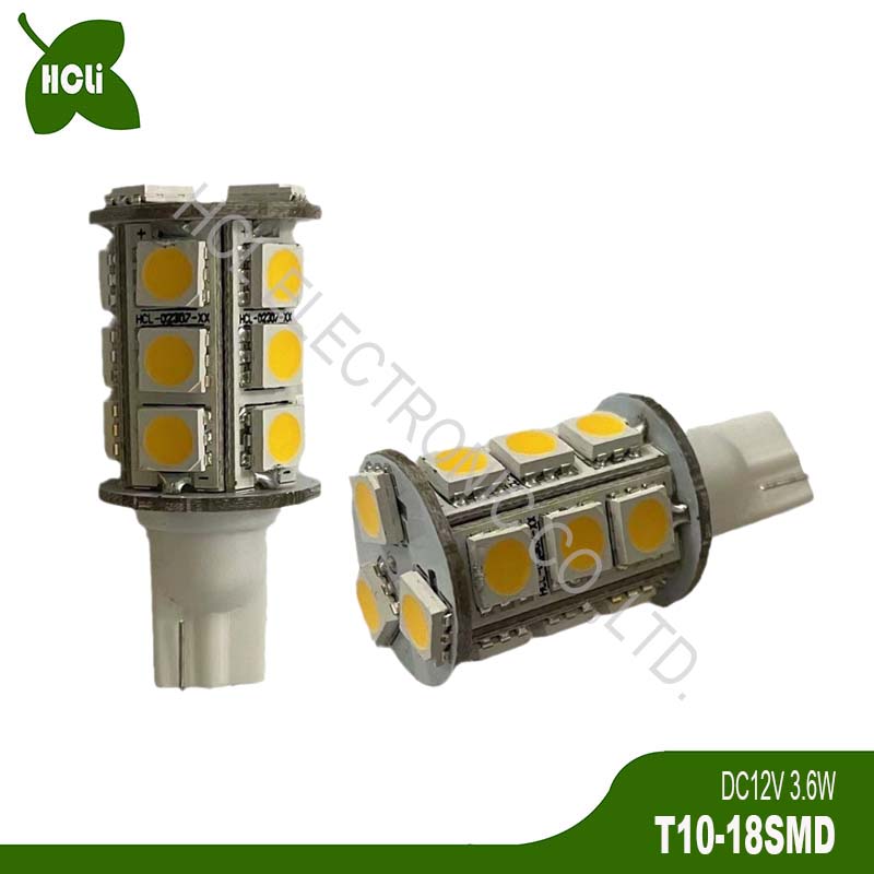 高品质AC/DC12V 24V T10 W5W 194 168 LED汽车示宽灯 尾灯 车顶灯 - 图1