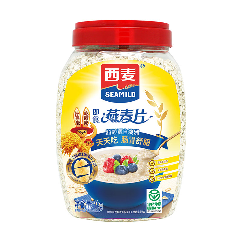 西麦即食燕麦片1000g冲饮谷物代餐营养早餐膳食纤维无蔗糖,淘宝优惠券,粉丝福利购,淘宝优惠卷