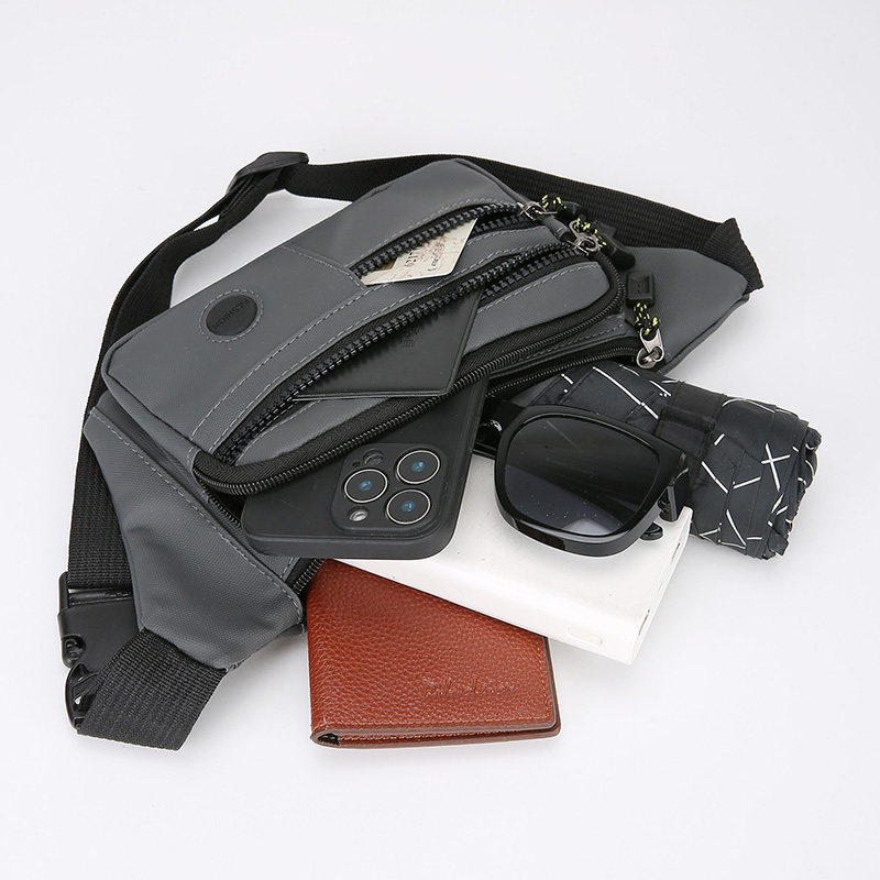 多功能腰包男女跑步手机袋加厚耐磨工作运动胸包可斜挎防水收银包