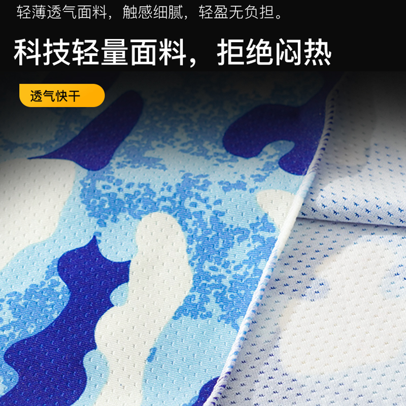 防晒面罩男女遮全脸挂耳面纱夏天冰丝头巾运动钓鱼护颈围脖套脸罩 - 图2