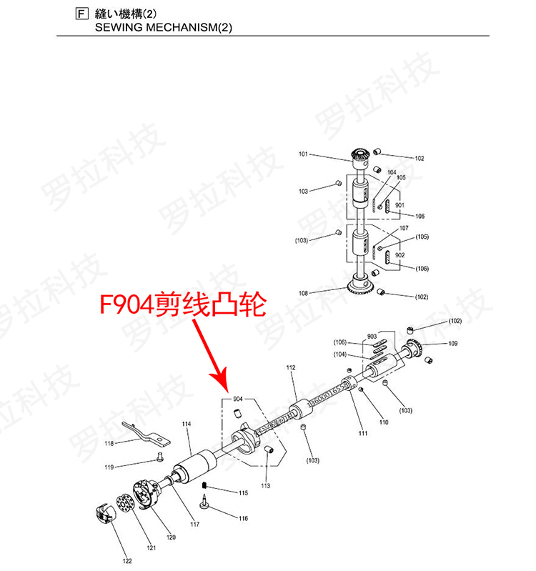 直销机修哥三菱E款G款缝纫机3020电脑车花样机零配件剪线凸轮F904-图0