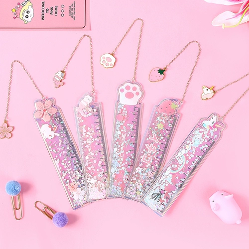 Креативная мультяшная милая линейка, канцтовары для школьников, подвеска