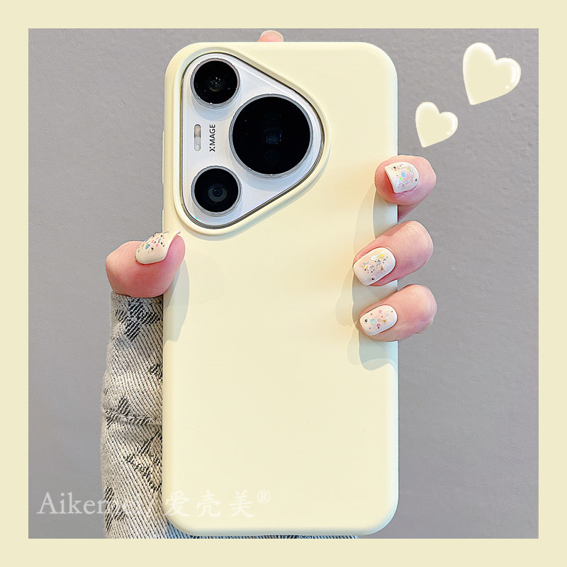 适用华为pura70pro+新款手机壳pura70/p60/p50pro荣耀100液态硅胶magic6情侣x50简约纯色p40肤感nova12防摔女 - 图0