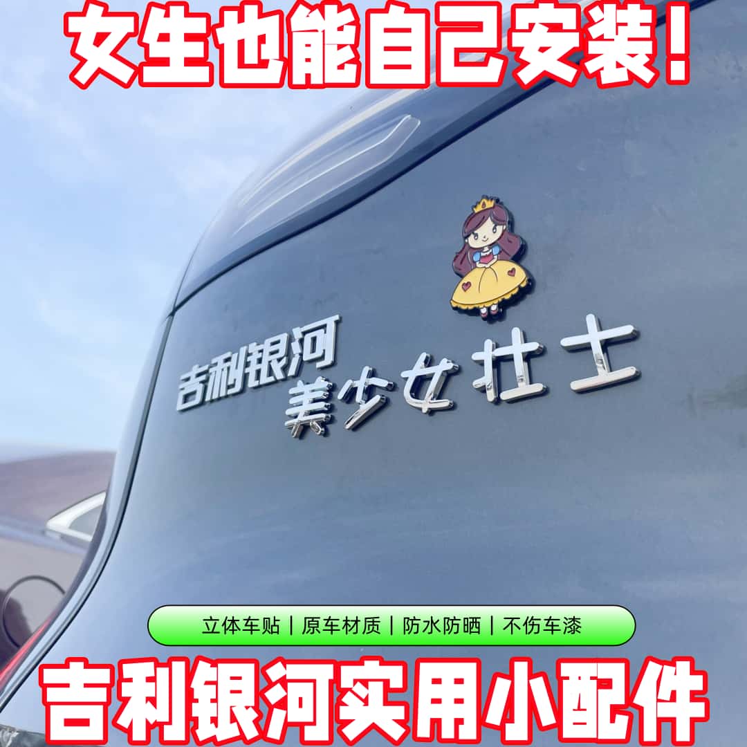 吉利银河车贴车尾文字搞笑个性实用小配件护卫队金银满河车辆加装 - 图3