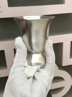 纯锡六角供杯全手工净水杯水盂