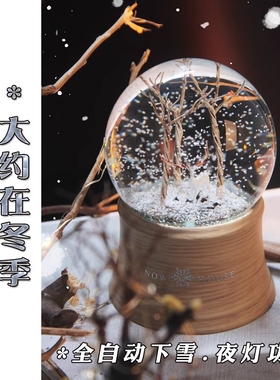 德国下雪花水晶球音乐盒