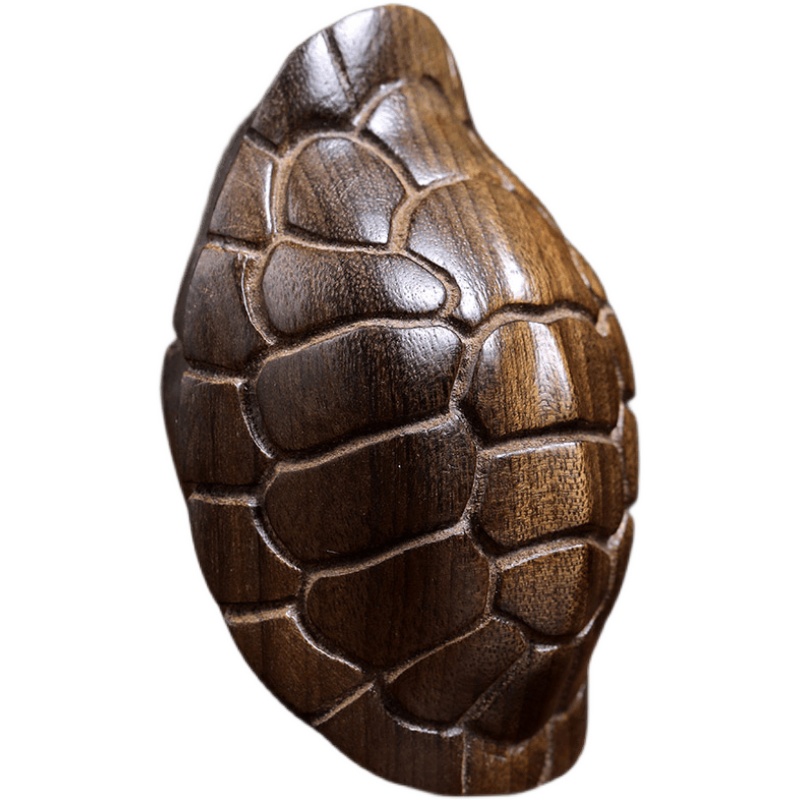 天然金丝楠木实木雕刻富甲天下龟壳手把件桌面摆件把玩件龟甲把件 - 图3