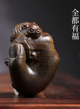 绿檀木小摆件家居装饰品工艺品