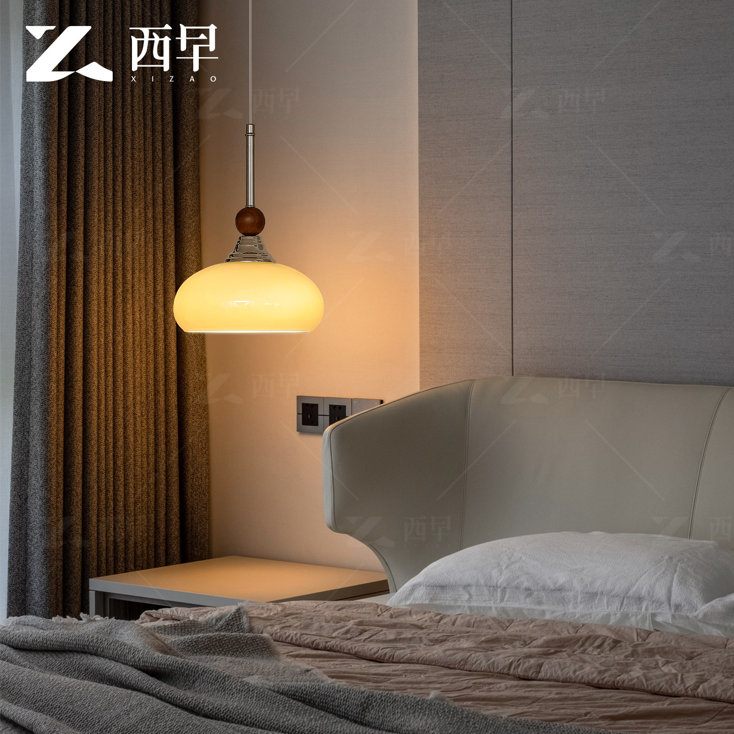 泡芙 法式复古床头吊灯餐厅吧台过道卧室书房包豪斯奶油风小吊灯,淘宝优惠券,粉丝福利购,淘宝优惠卷