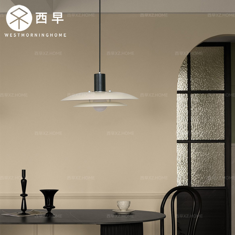 法式复古奶油风设计师餐厅吊灯中古简约吧台餐桌飞碟高级感吊线灯,淘宝优惠券,粉丝福利购,淘宝优惠卷