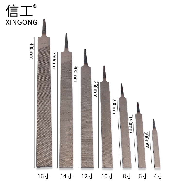 飞箭锉刀无柄扁锉粗齿中齿细齿6寸8寸10寸12寸16寸钳工锉金属打磨