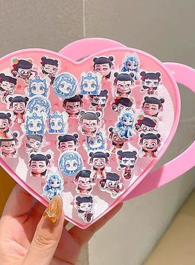 儿童首饰礼盒配饰女孩通娜扎戒指cp玩具饰品动漫新款可爱