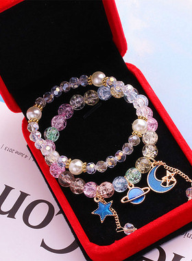 韩国少女系清新爆花女月亮手链