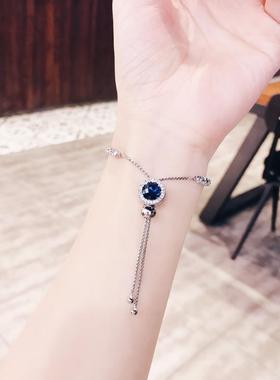 蓝色海洋之心锆石手链