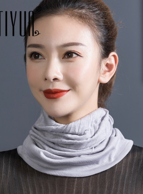 围脖秋冬季薄款羊毛保暖包头帽