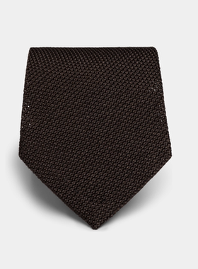 Suitsupply深棕色桑蚕丝领带