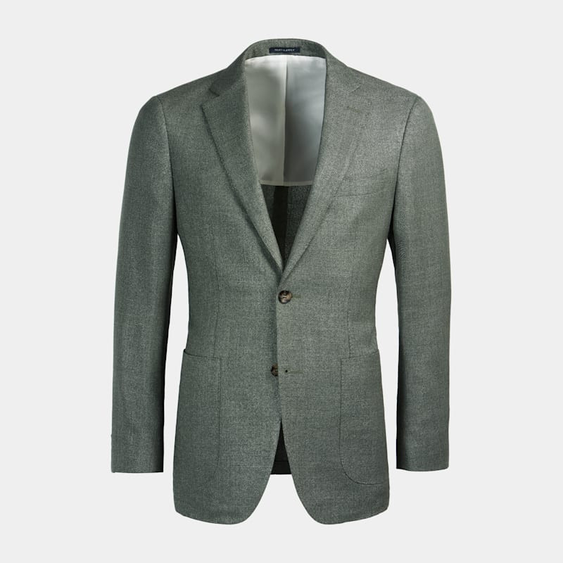 SUITSUPPLY-Havana绿色羊毛丝麻羊绒混纺商务休闲男西装上衣,淘宝优惠券,粉丝福利购,淘宝优惠卷
