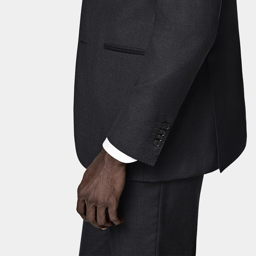 SUITSUPPLY深灰色羊毛西服合体商务男士西装上衣外套 - 图2
