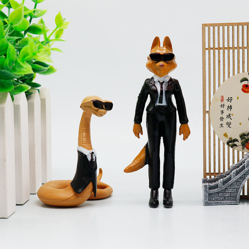 跨境新款坏蛋联盟卡通周边动漫手办大坏狼戴安狐房间桌面装饰,淘宝优惠券,粉丝福利购,淘宝优惠卷