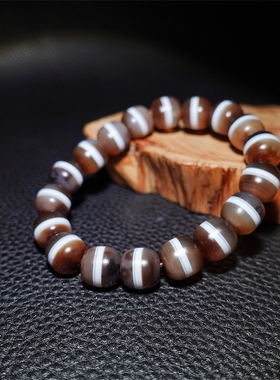 老型天然玛瑙一线珠手链佛珠